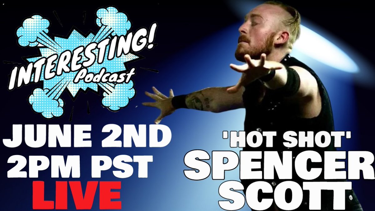 codysylas22's tweet photo. 🚨 2 Days! 🚨 
Interesting! Podcast will be
interviewing
'Hot Shot' Spencer Scott
@SpencerScottPRO
LIVE at 2PM! 

Discussing:
- Moving to Oregon
- OPWS
- Super Aces!
- 'Hot Shot'
- Traveling &amp; Wrestling
- Moveset
- Turning Heel?
- Blairally
+ MORE!

#OPWS #DOA #POWWrestling #pnw https://t.co/PPq6xIOMGO
