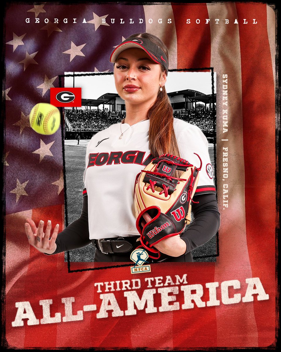 🥉 @sydneykumzzz has been named Third Team All-America by @NFCAorg 🇺🇸 📰gado.gs/ane #Team27 | #GoDawgs