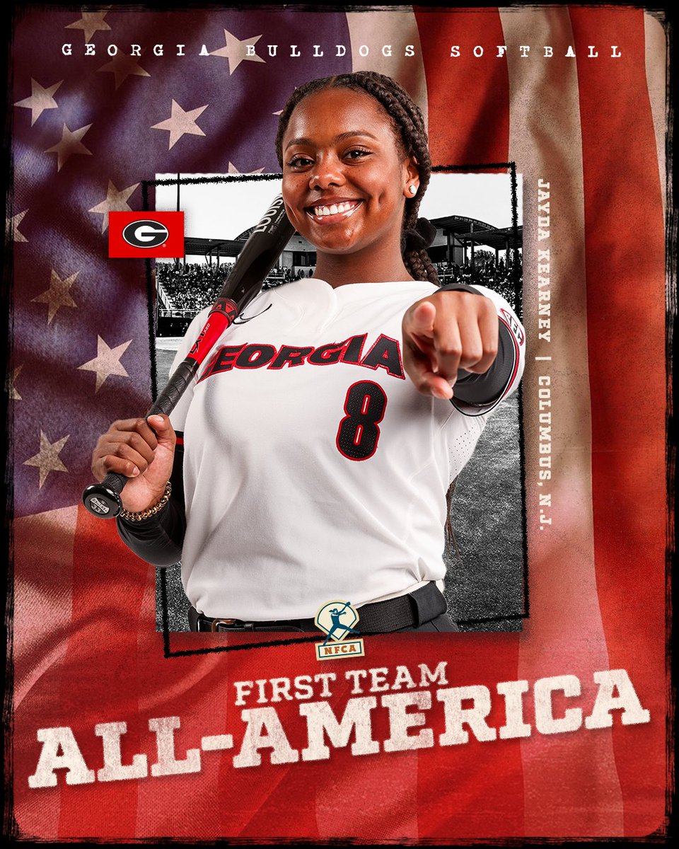 🥇 @jaydakearney has been named First Team All-America by @NFCAorg 🇺🇸 📰 gado.gs/ane #Team27 | #GoDawgs