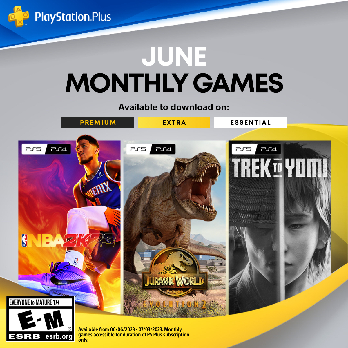 Jogos Mensais PlayStation Plus para Junho: NBA 2K23, Jurassic World  Evolution 2 e Trek to Yomi – PlayStation.Blog BR