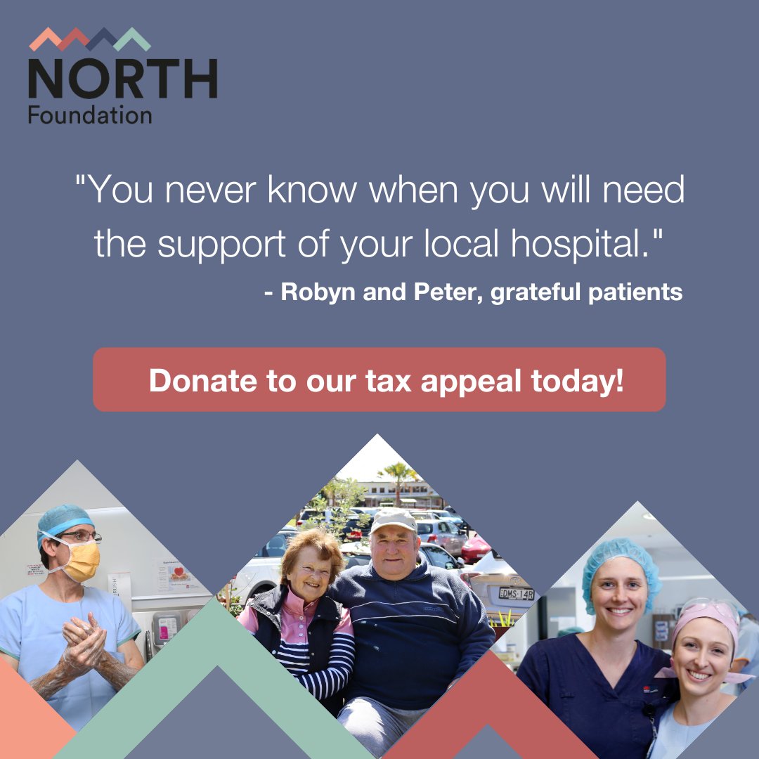 Robyn is a regular donor because she is so grateful for the fantastic treatment and care she and her husband Peter received at their local hospitals. 
To read Robyn's story and make a donation today, please visit bit.ly/3WLynN9
#NORTHFoundation #taxappeal #donate