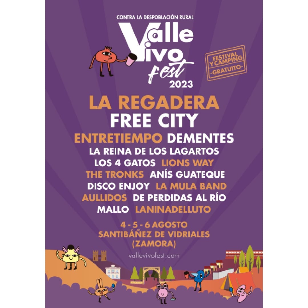 💥CARTEL COMPLETO💥
Después de un año de trabajo ya os podemos presentar el cartel de la IV Edición del Valle Vivo Fest! 

Muchas gracias a todas las personas que hacéis esto posible!

Nos vemos los días 4-5-6 de Agosto ☀️

¡Qué Sue🎵e Vidriales!

#ValleVivoFest2023