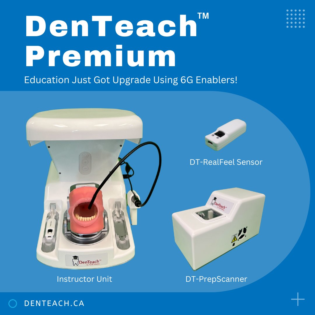 roboticstactile's tweet image. Discover DenTeach™, the advanced portable dental training platform revolutionizing education with 6G tech. Seamlessly integrating VAF, patient posture, and more in real-time, thanks to our DT-Rightway Dental Articulator. Book a demo TODAY! #DenTeach #DentalTraining #6GTechnology