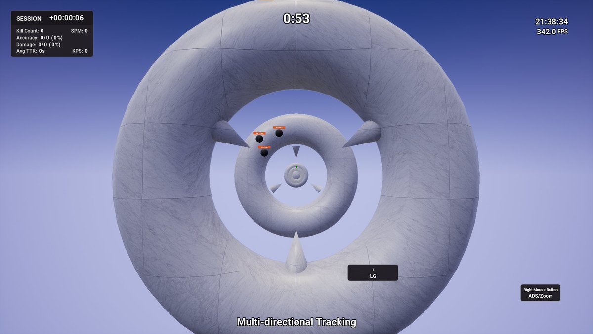 KovaaKs's tweet image. 📢Exciting stuff in the works, so it's sneak peek time! We're running a weeklong MINI COMPETITION for our KovaaK's Plus members!  
🎁Discord Role for all participants.
🏆Discord Role + KovaaK's profile badge for top 3 scores! 
1st scenario by @NFNTnc, join in and GLHF!