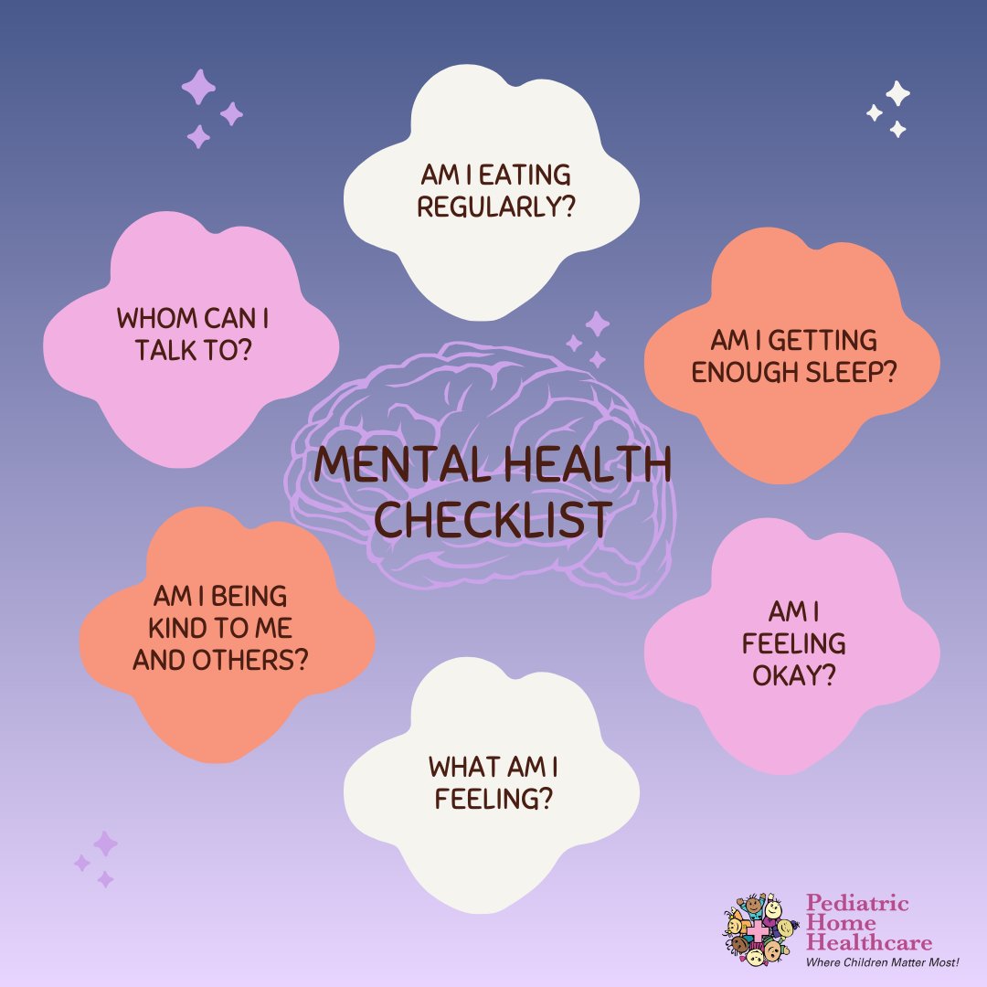 PHHnursing's tweet image. 🌼 Embrace your mental well-being this Mental Health Month! 

👉 Share it with your loved ones and spread the message of self-care and mental wellness. 🧠 

#PediatricHomeHealthcare #PHH #nursing #nurse #MentalHealthMatters #MentalHealthChecklist #SupportAndEmpower