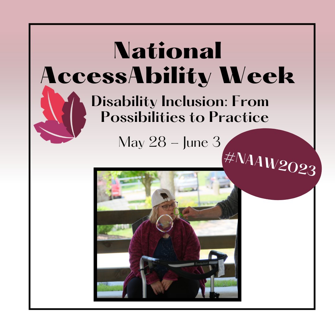 May 28th marked the start of National Accessibility Week! This year is focused on disability inclusion: from possibilities to practice. Ask yourself: How can I champion disability inclusion in my everyday life?
#NAAW2023 #FromPossibleToPractice #AccessibleCanada #InclusionMatters