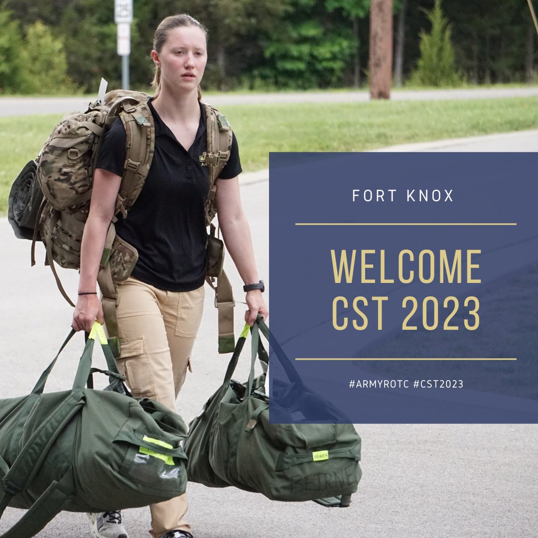 #CST2023 has officially kicked off with the arrival of our 1st Advanced Camp Regiment at Fort Knox, Ky. Welcome to the first group of over 600 Cadets.CST is the Army’s single largest training event training over 8,000 Cadets to become the Army’s future 2LTs. Are you ready?