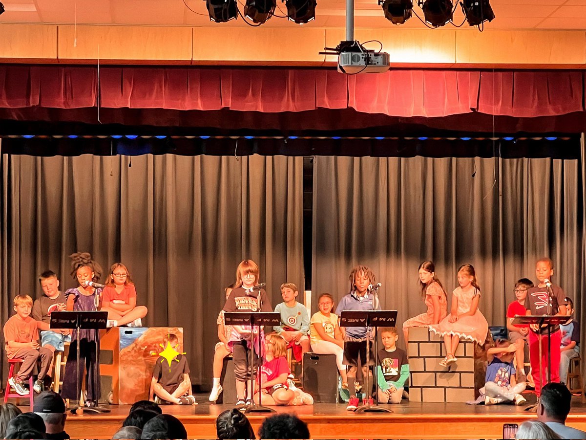 So proud of our #2ndgrade #WMEStars who wrote and performed their own #original #poetry for #families today! These #ShiningStars are so bright, and we couldn't be more proud! #Arts #engageycsd #performancepoetry  #poetrytwitter