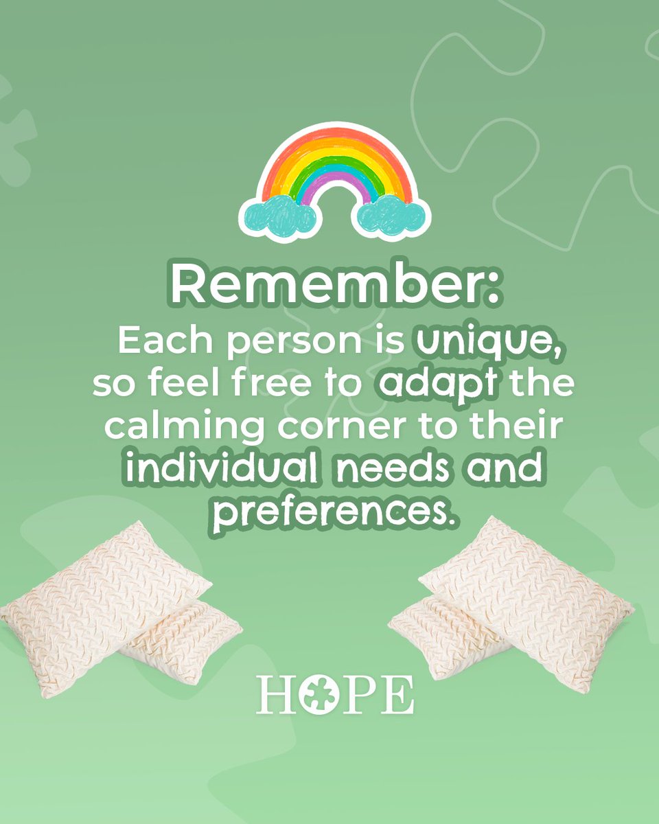 HopeLearning's tweet photo. 🌈✨ Creating Calm in the Chaos: Your Guide to the Perfect Calming Corner! ✨🌈

Introducing The Hope Centers' Calming Corner Guide, your go-to resource for promoting peace and serenity. 🧘‍♀️🌿

#TheHopeCenters #CalmingCornerGuide #CreatingCalm #SensorySerenity #RelaxationRetreat https://t.co/4ixuMIT0Z8