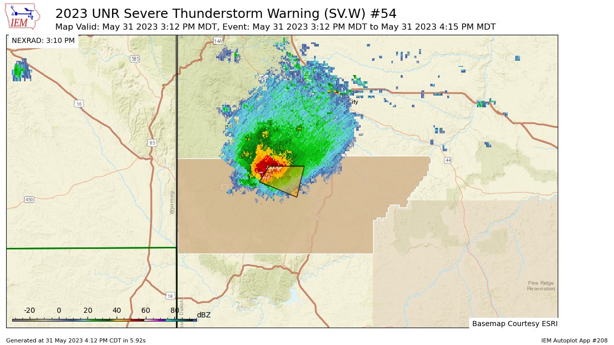 Shawn Cable on Twitter "UNR issues Severe Thunderstorm Warning [damage