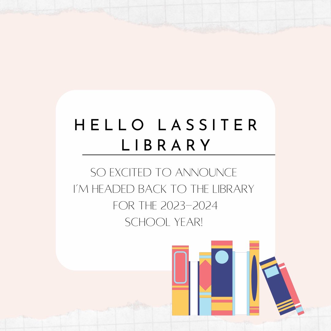 Exciting News! <a href="/Lassiter_Lions/">Lassiter</a> is welcoming me home🦁I cannot wait to get back in the stacks.