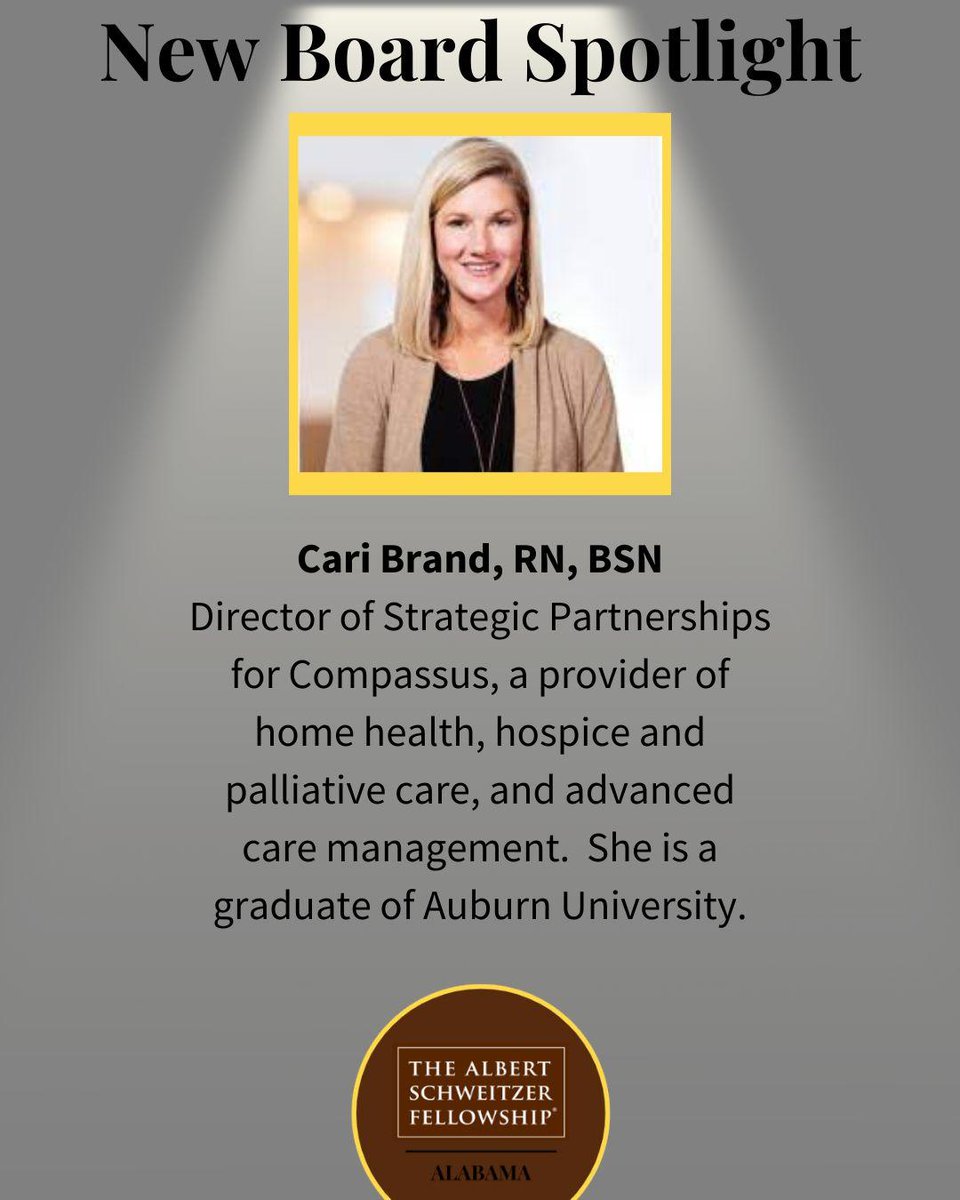 ASF_Alabama's tweet photo. Read about three of our new board members!
Welcome to the ASF family Carrie, Clifford and Johnny!
@TherapySouth @CCTS @Compassus https://t.co/4ocAtDvpNG