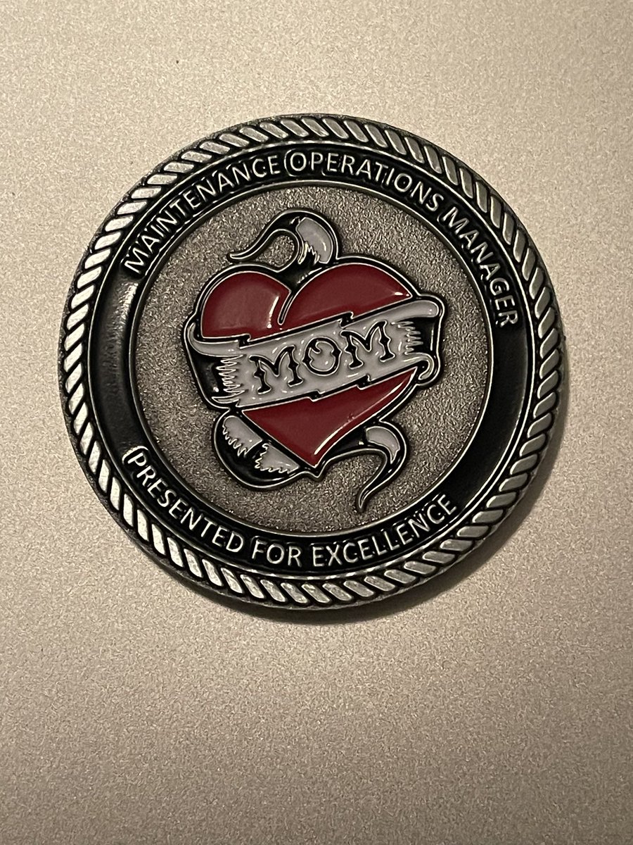 Got surprised today and coined by our maintenance operations manager for the work we did in ROTA Spain. Super proud of what we accomplished and really appreciative of all the help along the way. #Military #Tweetoftheday