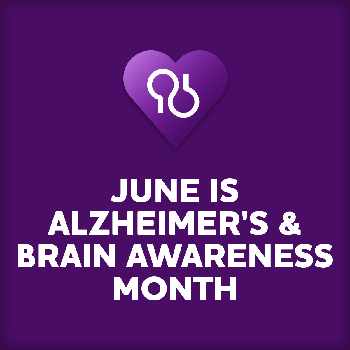 June is Alzheimer’s & Brain Awareness Month! #GoPurple to raise awareness in honor of the more than 6 million Americans living with Alzheimer’s. Learn more: alz.org/abam. #ENDALZ