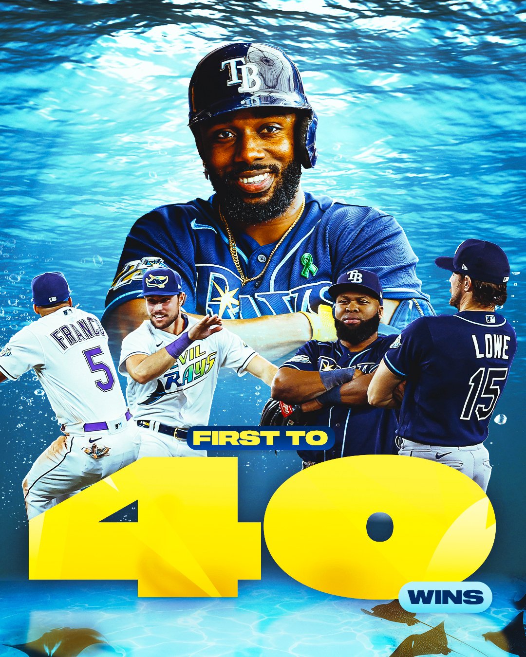 MLB on X: The 40-win club. Population: @Raysbaseball   / X