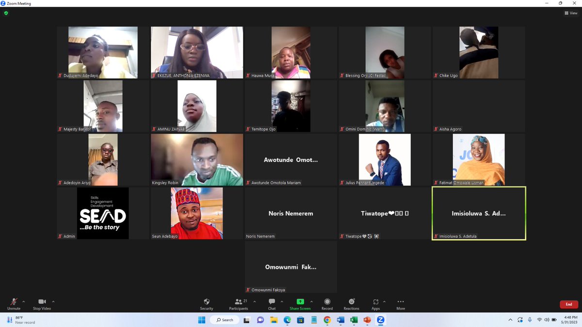 The benefits of being an emotionally intelligent leader can't be overemphasized. Thank you to <a href="/ainasegunaina/">Checkmate ♟️🔮</a> for an impeccable session today
Influence, EI, self awareness &amp; intuitiveness gives 💯

#LAXXV
#JCINigeriaLeadershipAcademy
#JCINigeria
#SEnD
#Leadership
#Youths
#TheStars