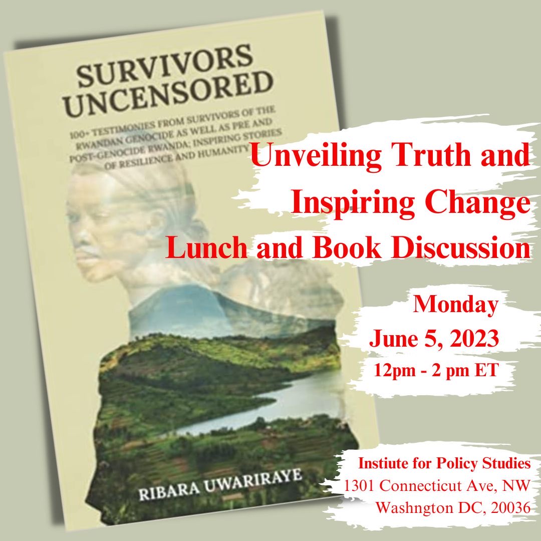 RSVP on this link …ruthandinspiringchange.eventbrite.com and we’ll see you on Monday June 5 at 12:00. Lunch will be provided. Bring a copy of your book and we’ll sign it. You can also purchase a copy on site. Check the link for more info. Spread the word. #RwandaGenocide #CongoIsBleeding