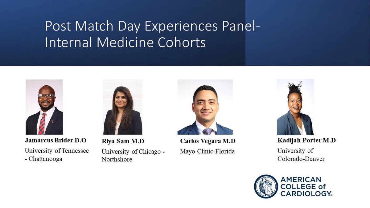 Very excited to share experiences for the ACC pipeline IM cardiology program cohorts tonight at 7pm! Can’t believe match season is around the corner again. Honored to be able to help in anyway possible through our stories #ACCDiversity #TheFaceofCardiology <a href="/ACCinTouch/">American College of Cardiology</a>