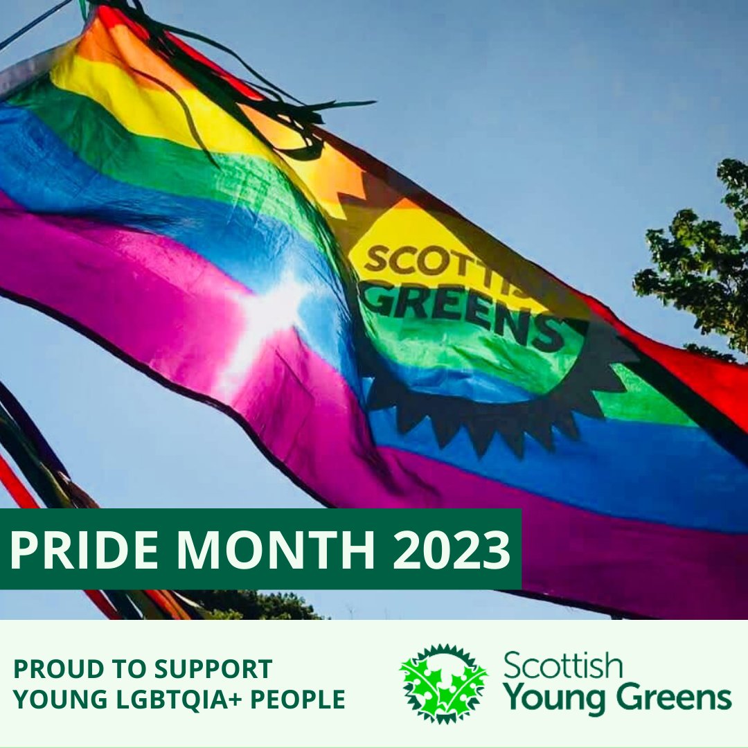 Scottish Young Greens (@scotyounggreens) on Twitter photo It's June, which means it's #PrideMonth🏳️🌈🏳️⚧️
The <a href="/scottishgreens/">Scottish Greens</a> are the only party in Scotland that is committed to progressing the rights of all LGBTQIA+ folk. We want to ensure that all young LGBTQIA+ people are supported, protected & able to truly feel pride in who they are. It's June, which means it's #PrideMonth🏳️🌈🏳️⚧️
The <a href="/scottishgreens/">Scottish Greens</a> are the only party in Scotland that is committed to progressing the rights of all LGBTQIA+ folk. We want to ensure that all young LGBTQIA+ people are supported, protected & able to truly feel pride in who they are.