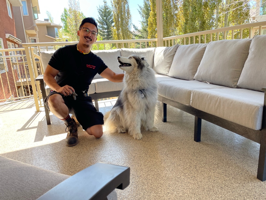 barbecuesgalore's tweet photo. Dog is clearly excited about all the hair he's going to get to shed on the new @CRPlastics patio furniture. Luckily - this furniture can easily handle it. #BarbecueButlers #bringhomeoutside #yyc #outdoordecor #firepits #outdoorfurniture
#doglife #happydog #dogstagram https://t.co/YTcICCkGCR