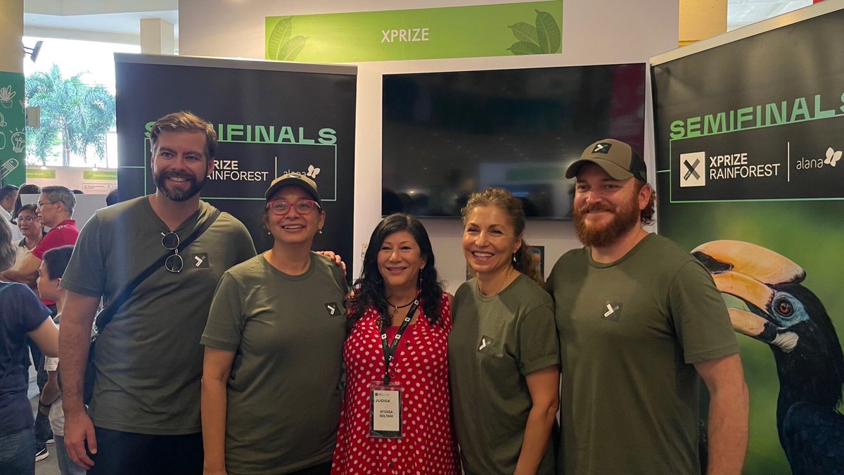 XPRIZE CEO @AnoushehAnsari, XPRIZE EVP, Biodiversity & Conservation @Peter_Houlihan, @InstitutoAlana's @HartungPedro, Advisory Board Member @OrisSanjur and #XPRIZERainforest judge @ASoltani at the Festival of Biodiversity. Stay tuned for more updates from semifinals testing!