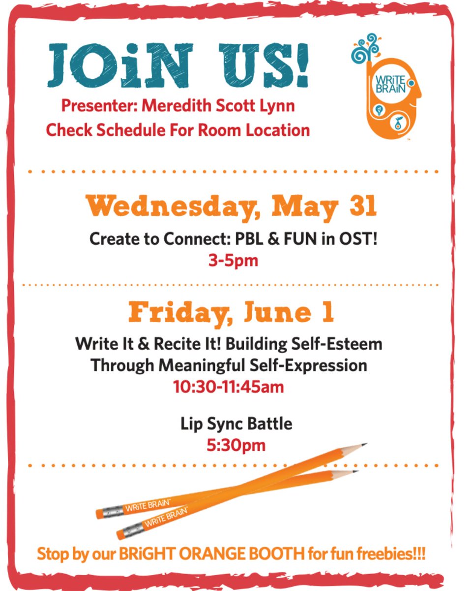 WRiTE BRAiN BOOKS (@writebrainbooks) on Twitter photo OSTi-CON COLLEAGUES: JOiN US!! Our Pre-Con Session starts at 3:00pm CST @ Aransas Room at the Omni hotel- 3rd Floor!! Create to Connect: PBL & FUN in OST! Fast-engaging session with giveaways at the end! Don't miss it! #PBL # authors #OST <a href="/WriteBrainWorld/">Write Brain</a> OSTi-CON COLLEAGUES: JOiN US!! Our Pre-Con Session starts at 3:00pm CST @ Aransas Room at the Omni hotel- 3rd Floor!! Create to Connect: PBL & FUN in OST! Fast-engaging session with giveaways at the end! Don't miss it! #PBL # authors #OST <a href="/WriteBrainWorld/">Write Brain</a>