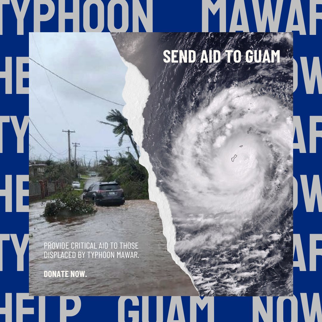 EricTPineda's tweet photo. I am working with a group of medical students from Guam to ensure aid is delivered to those displaced by Typhoon Mawar. We created a GoFundMe page to support relief organizations currently operating on the island: https://t.co/JwTeRpDcDi 
#Guahan #Guam #TyphoonMawar #donate https://t.co/ME2mTxtI2i