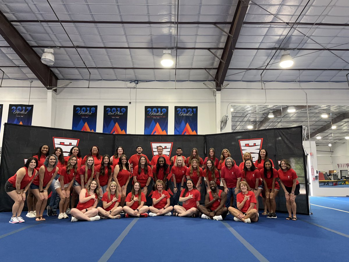 Excitegym's tweet photo. 2023 Staff Meeting was great! We are enjoying the rest of our break and will be back to teams, classes and summer camps Monday!❤️🤙🏼
#exciteseason23 #LeafYourMark #staffmeeting #summercamps #cheer #gymnastics https://t.co/MljluQJ9yr