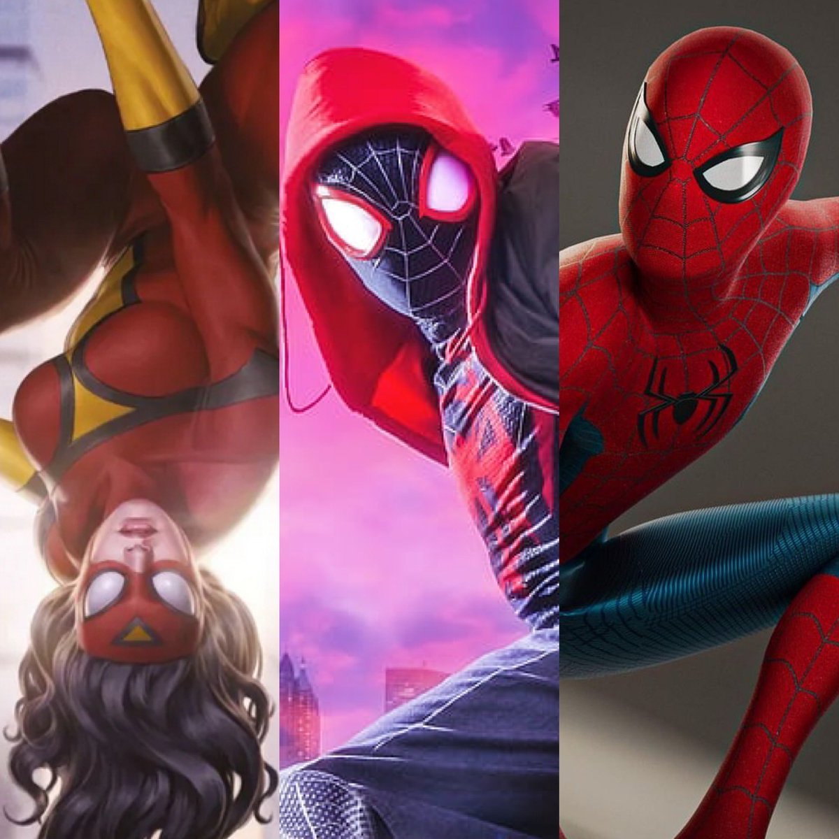 💥POW!💥 Amy Pascal ha anunciado:

-Peli Live Action de Miles Morales ¿sin conectar con el MCU?
-Peli de Spider-Woman ¿se refiere a la de Julia Carpenter o a Jessica Drew? 
-Peli Animada de Spider-Gwen
-Spider-Man 4 ha parado la producción por la huelga de guionistas y vuelve…