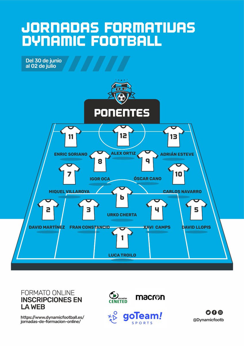 Solo quedan 30 días‼️ Con ganas de que el balón empiece a rodar entre estos ponentes 🔝

 <a href="/_AdrianEsteve/">Adrián Esteve</a> <a href="/xavicamps8/">Xavi Camps</a> @IgorOcaPulido <a href="/AlexOrtizDT/">Alex Ortiz</a> <a href="/EnricSoriano__/">Enric Soriano</a> <a href="/0scarCano/">Óscar Cano Moreno</a> <a href="/villarroya_/">Miquel Villarroya</a> <a href="/urkocherta/">Urko Cherta Marco</a> <a href="/GianlucaTroilo1/">Gianluca Troilo</a> <a href="/CarlosNavarroPF/">Carlos Navarro</a> <a href="/11FranCC/">Fʀᴀɴ Cᴏɴsᴛᴀɴᴄɪᴏ Cᴀʟᴠᴏ</a> <a href="/DavidLlopisPS/">David Llopis Goig</a> <a href="/david_mpozo/">David Martínez</a>