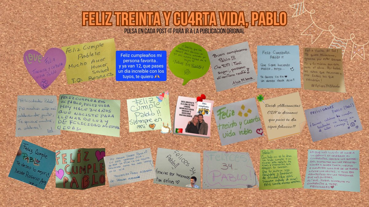 muyalboranista's tweet photo. ¡Este ha sido el resultado final! Gracias a todas y todos los que habéis aportado vuestro mensaje.

Esperamos que te haya llegado todo este cariño, @pabloalboran 💖 

Muro interactivo | https://t.co/JKOAFlYU0b https://t.co/90SNDaI5CM