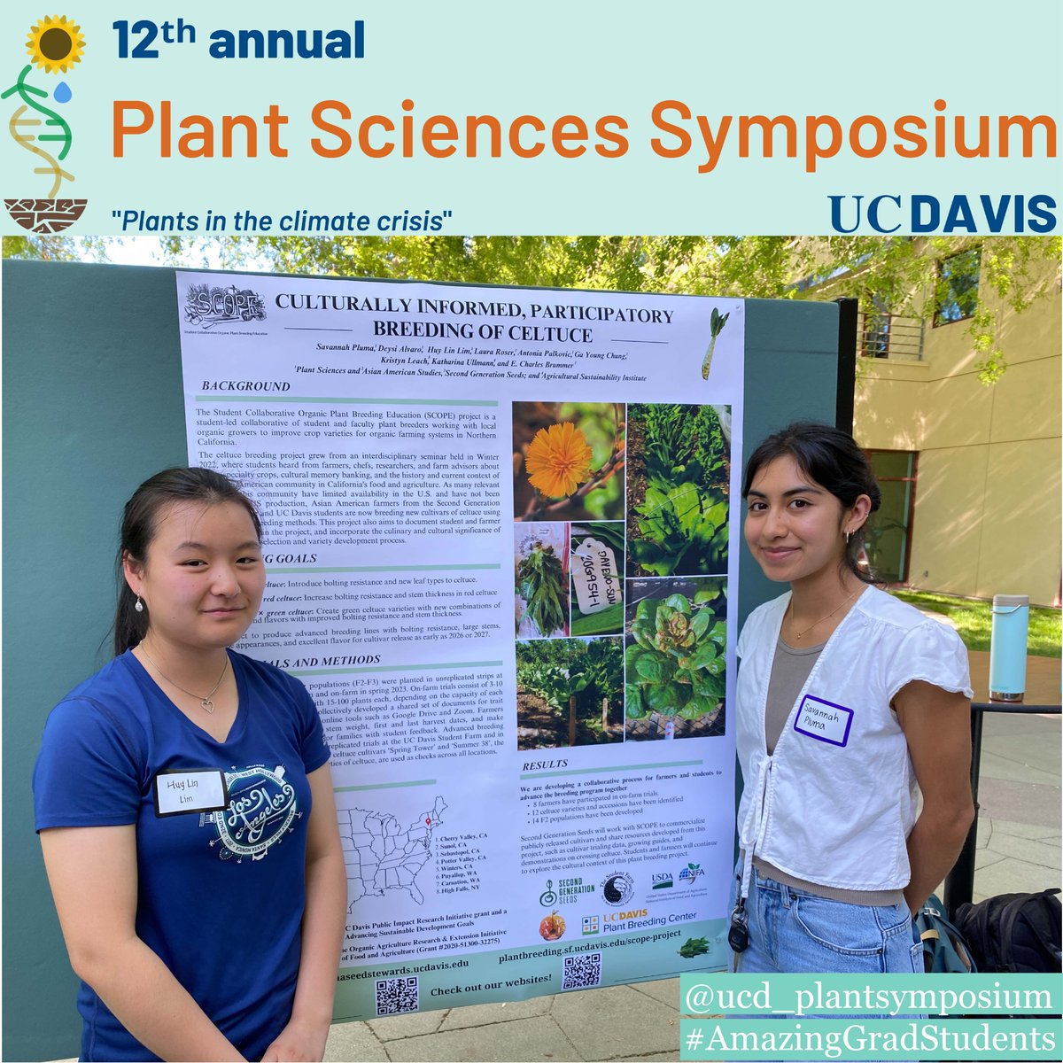 UCDavisPlants's tweet photo. Great work by our #AmazingGradStudents at the recent #PlantSciencesSymposium, showcasing #graduateresearch. For 2024, we need grad students for the organizing committee: get leadership experience+network w/leaders in industry & academia. Contact Grey Monroe gmonroe@ucdavis.edu https://t.co/2QF5AG4V2L