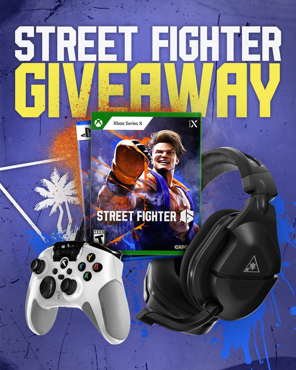 TurtleBeach's tweet image. We're celebrating the launch of Street Fighter 6 with a giveaway! One lucky winner gets the game and their choice of Stealth 600 MAX headset or Recon Controller!

TO ENTER
🔥 Follow @TurtleBeach
🌸 RT &amp;amp; Like
🥊 Reply with your Street Fighter main!

Winner picked FRIDAY, JUNE 2!