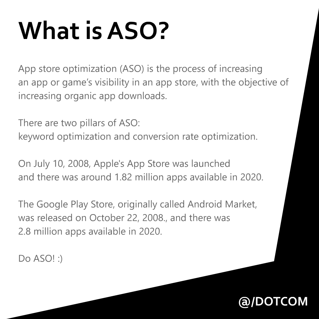 🖐️🙂 ...do You do ASO? #ASO #AppStoreOptimization #AppleAppStore #GooglePlayStore