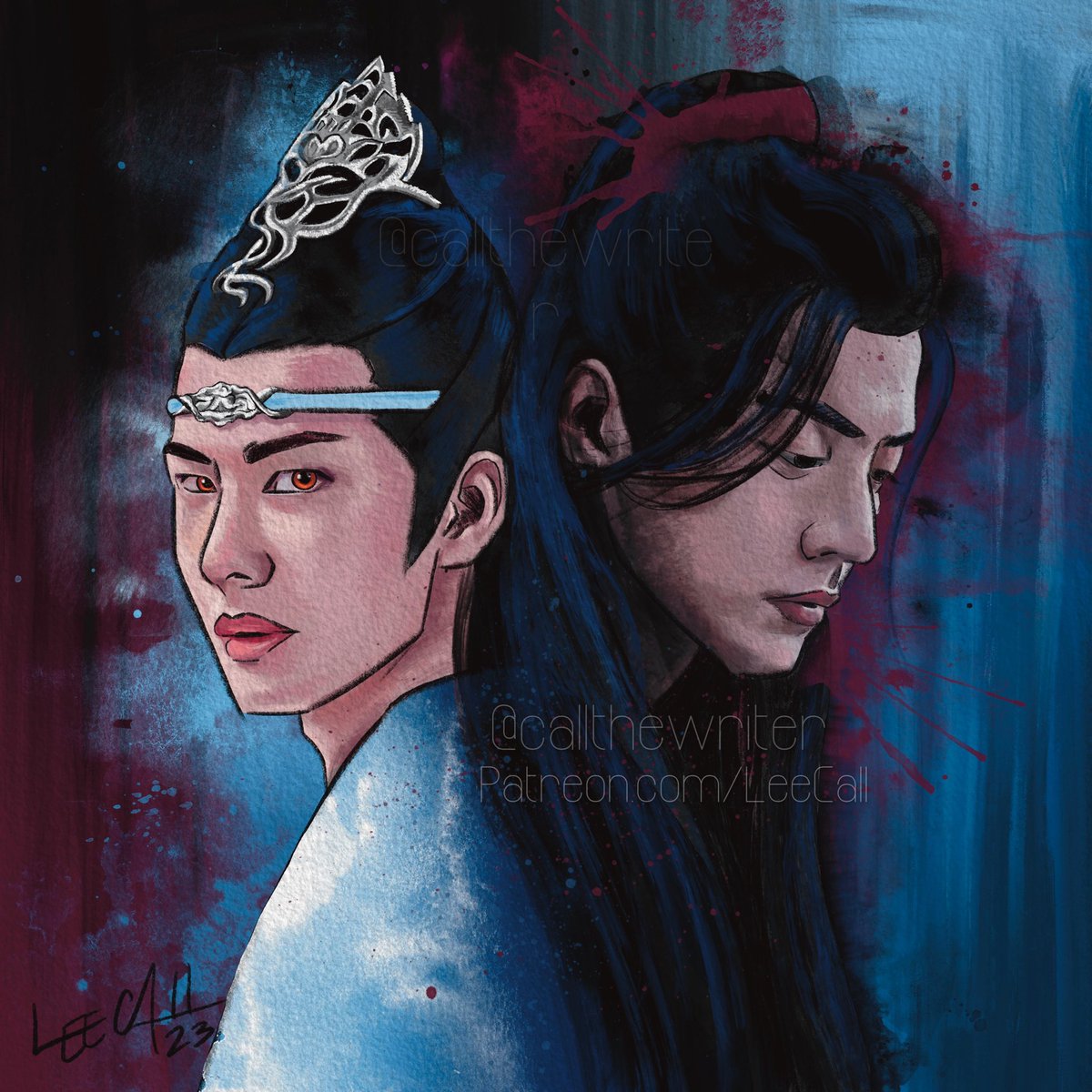 I made an art of my favorite canon-queer tv couple. Who’s watched The Untamed? Thank you @SonoraReyes for this beautiful hyperfixation. I love them so muuuuuuuuch 😭😭

#lanwangji #weiwuxian #WangXian #Fanart