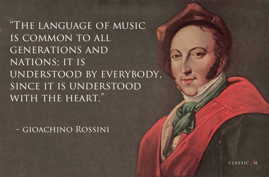 An interesting quote, don't you think? 

#Music #MusicQuotes #MusicQuote #Rossini