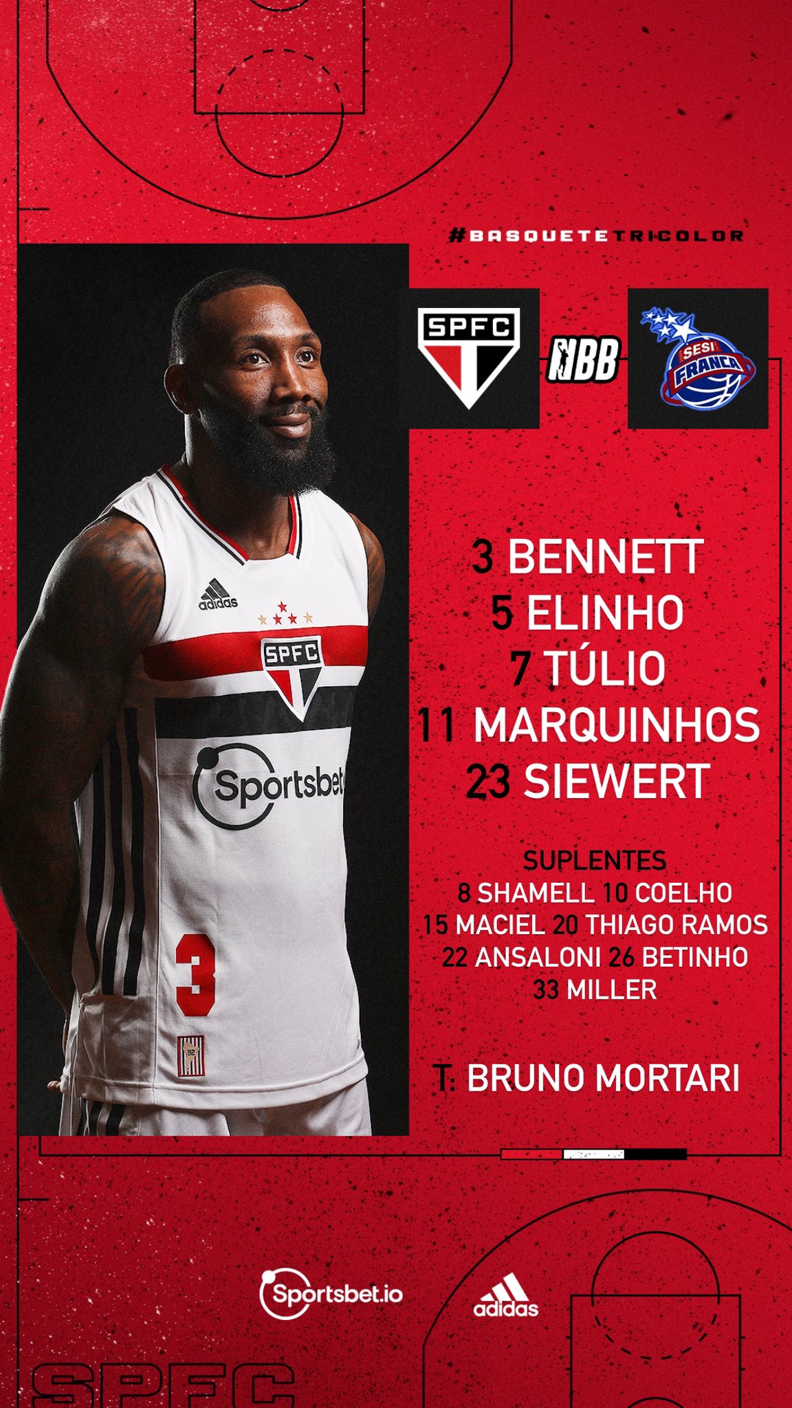 Basquete Tricolor estreia na BCLA contra o Nacional, do Uruguai - SPFC