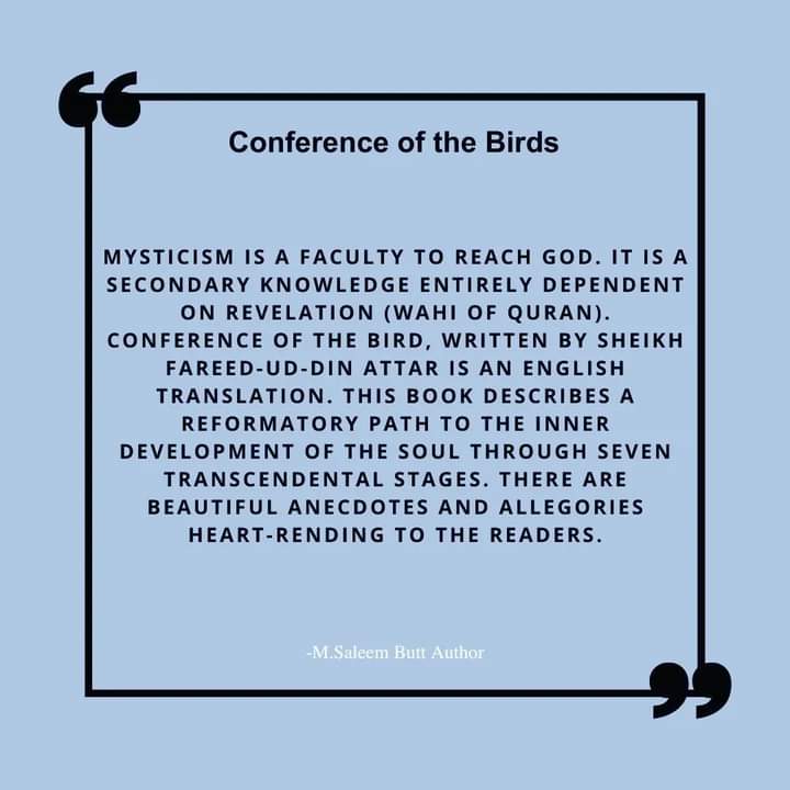 'Conference Of The Birds'

#ConferenceOfTheBirds #SpiritualJourney #authorcommunity #authorquotes #heartrending 
#knowledge