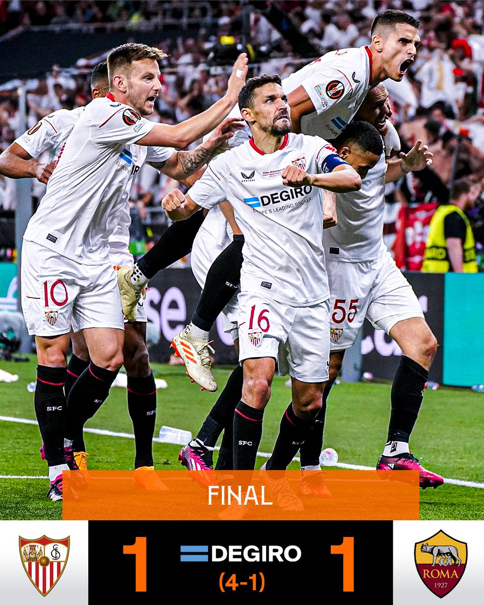 PointFootfr's tweet image. Le FC Seville remporte leur 7eme Europa League 🇪🇸🎊🏆
