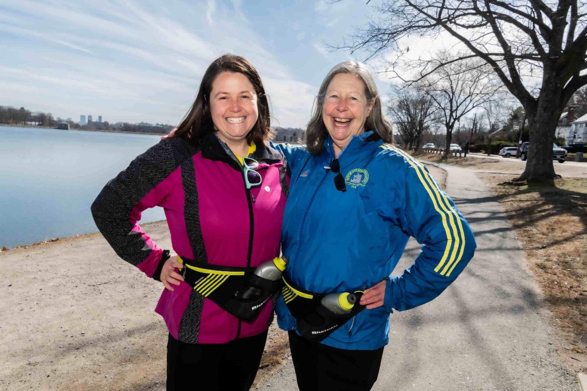 Ruth Anne McManus WCAS '24 is following in—or rather, literally accompanying—the footsteps of her mother, Mary MSW '84. 

Both have faced significant health struggles and found self-revitalization through running and doing for others. on.bc.edu/McManus