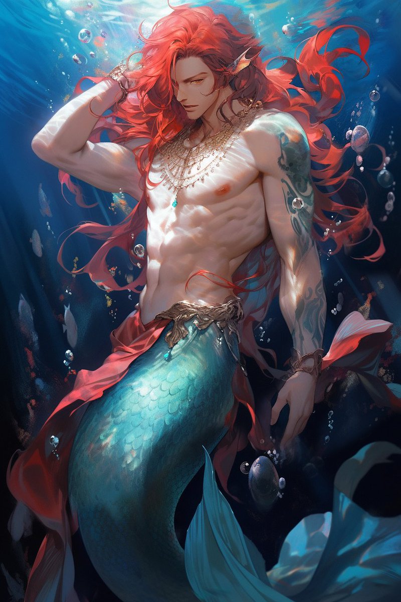 #nijijourneyv5 #nijijourney #Photoshop  #Merman
I don't need you to exchange with your voice, I'll give you whatever you want🧜‍♂️