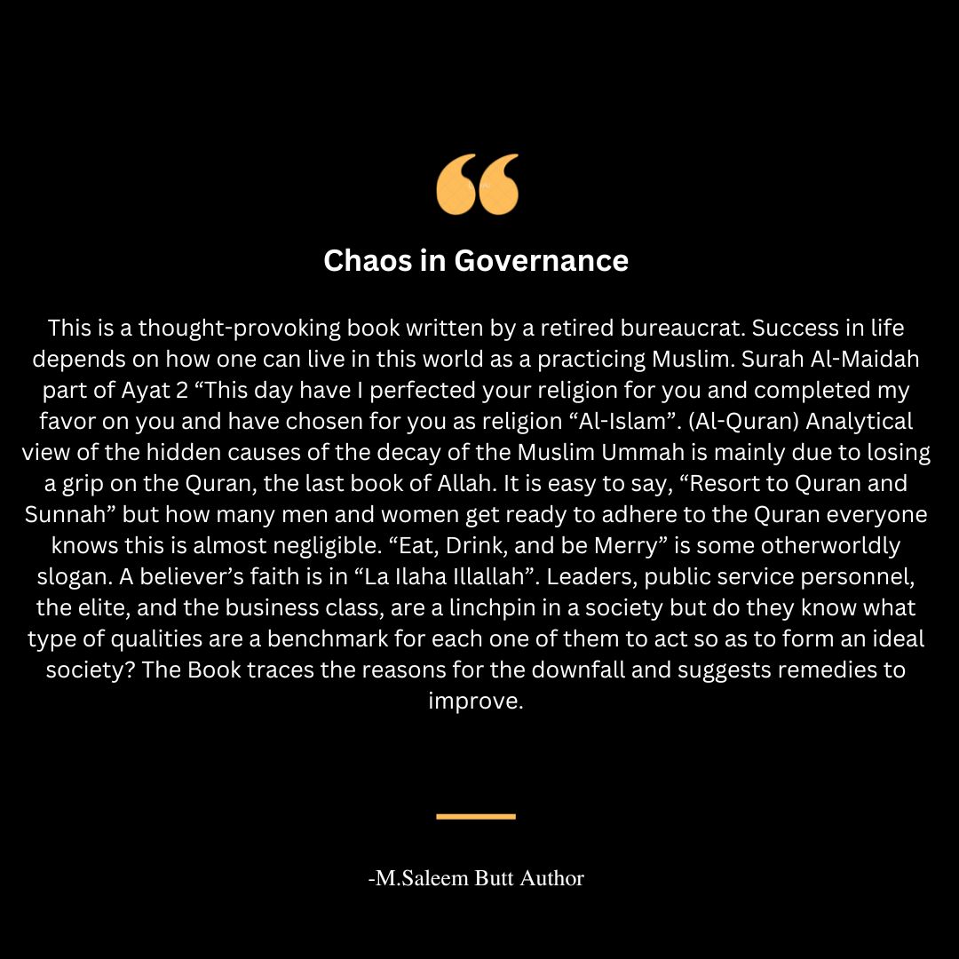 'Chaos In Governance' 

#chaosincourt #lawofattractionquotes #lawyer #lawofpositivism #authorcommunity #authors #surahmaidah  #leader #believer