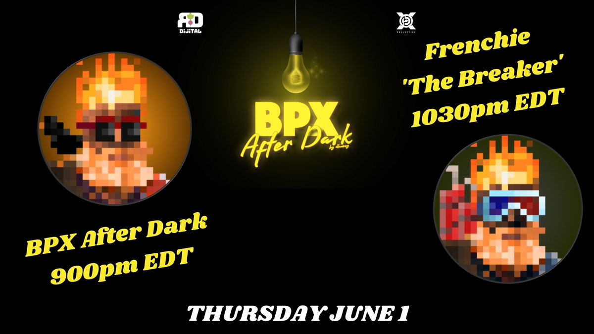 Tune in to BPX After Dark tomorrow, June 1st, for a special edition! Starting at 9pm EDT @DoctaBre is the featured guest co-host. Then at 1030pm EDT, @ethFRENCHIE will join the fun & narrate the 200 hero break for the 'Lucky 40' Want to see the rip live while listening to