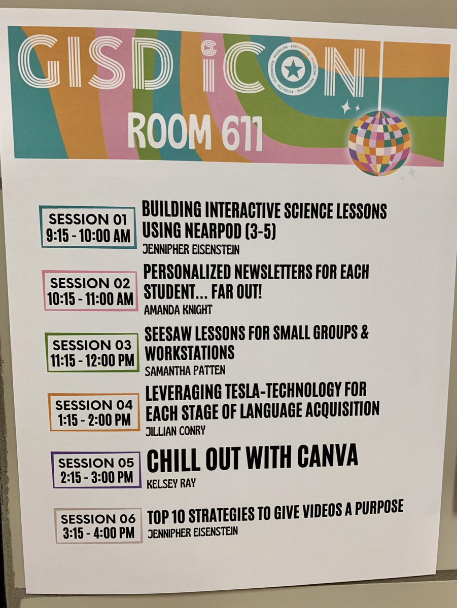 I loved learning from all the great presenters today at #gisdicon There really is something for everyone, even us School Counselors! 🪩🕺🏻