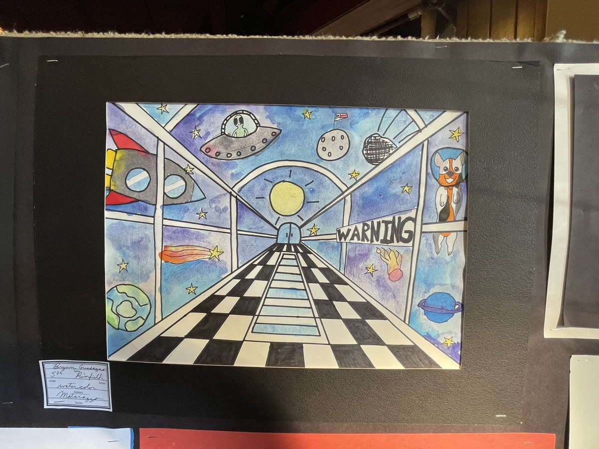 RiverfieldElem's tweet photo. Congratulations to all the talented Riverfield artists featured in the town wide art show! Thank you to Mr. Matarazzo for teaching and nurturing our young artists! https://t.co/Y9qY4LMLvj