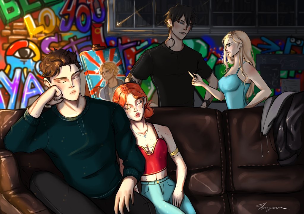 Hey people, I was absent for a while with college and everything it’s been too much. Anything you want to share please be my guest, I remember that people voted to see Arthur, but I couldn’t resist drawing Yasha in the back arguing with Chris 😂 
#ocartwork #drawing #procreateart