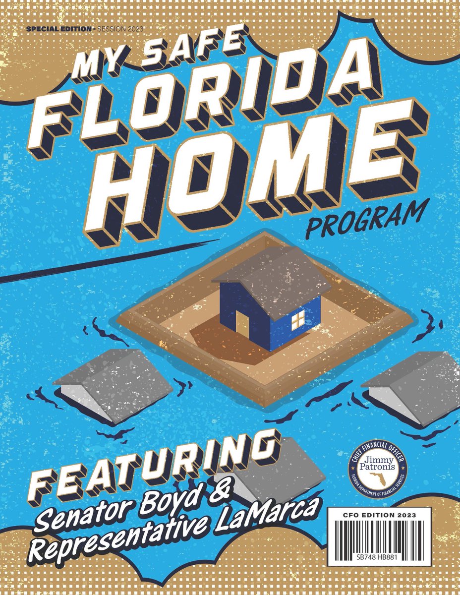 CFO <a href="/JimmyPatronis/">Jimmy Patronis</a> has some good news to share! Just in time for hurricane season, <a href="/GovRonDeSantis/">Ron DeSantis</a> has signed HB 881, expanding the My Safe Florida Home Program to the entire state! Thanks to the amazing sponsors, Representative <a href="/ChipLaMarca/">Chip LaMarca❗️</a> and Senator <a href="/JimBoydFL/">Jim Boyd</a>!