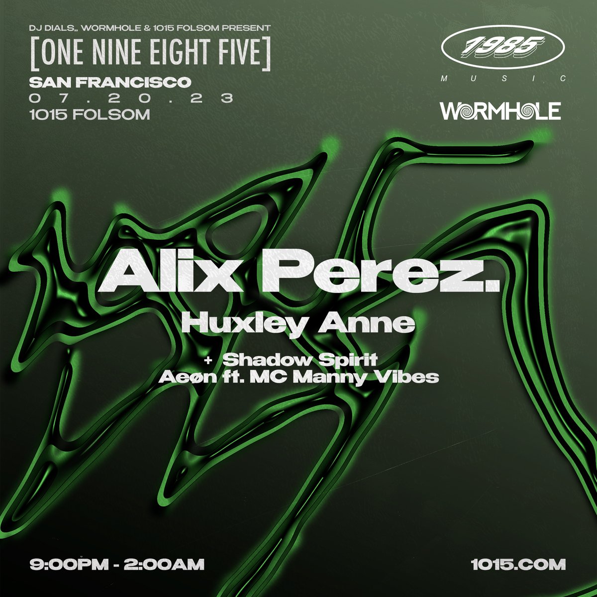 We can't wait to host <a href="/AlixPerez/">__Alix_Perez__</a> <a href="/thehuxleyanne/">HUXLEY ANNE</a> <a href="/shadowspiritdj/">james hawkins</a> and <a href="/Aeonbassbass/">Aeøn</a> at <a href="/1015sf/">1015sf</a> on 7/20!

We just launched ticket contests on FB and Insta for any of you hoping to win some freebies!