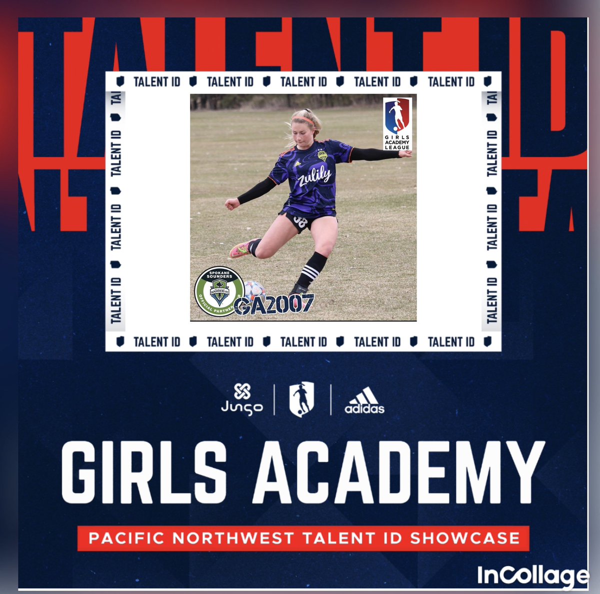 So excited and honored to be representing <a href="/SpokaneSounders/">Spokane Sounders</a> at the <a href="/GAcademyLeague/">Girls Academy</a> Pacific NW Talent ID this weekend! <a href="/ImYouthSoccer/">ECNL/GA/Recruiting/College Soccer</a> <a href="/TopDrawerSoccer/">TopDrawerSoccer</a> @SoccerMomInt <a href="/TheSoccerWire/">SoccerWire</a> <a href="/scoutingzone/">ScoutingZone®</a> 
#GATalentID