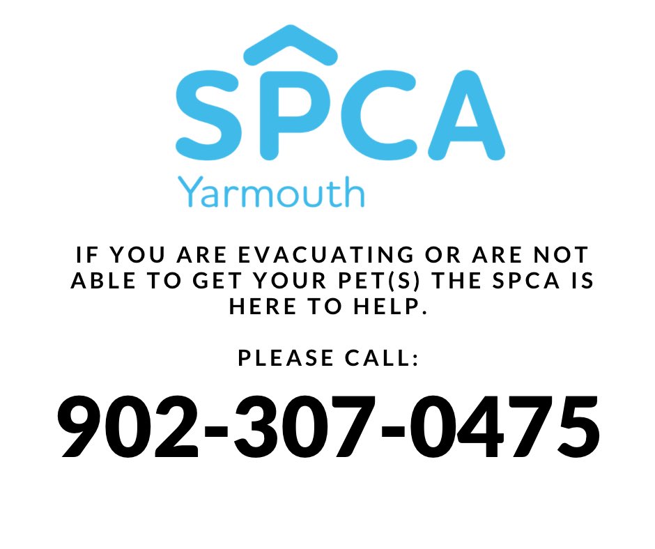 We are working with first responders in the Shelburne area. Please call us to help with your pets.